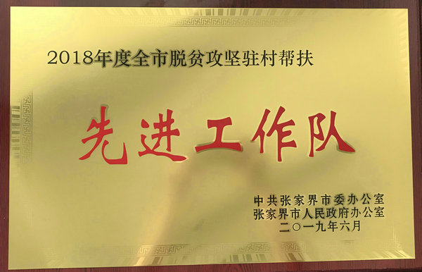 2018年度全市脫貧攻堅駐村幫扶先進工作隊
