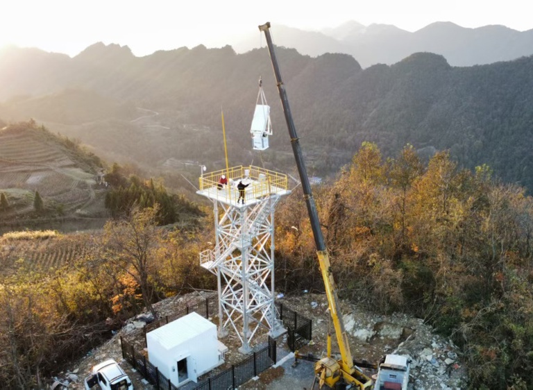澧水流域首套水利測(cè)雨雷達(dá)部署完成